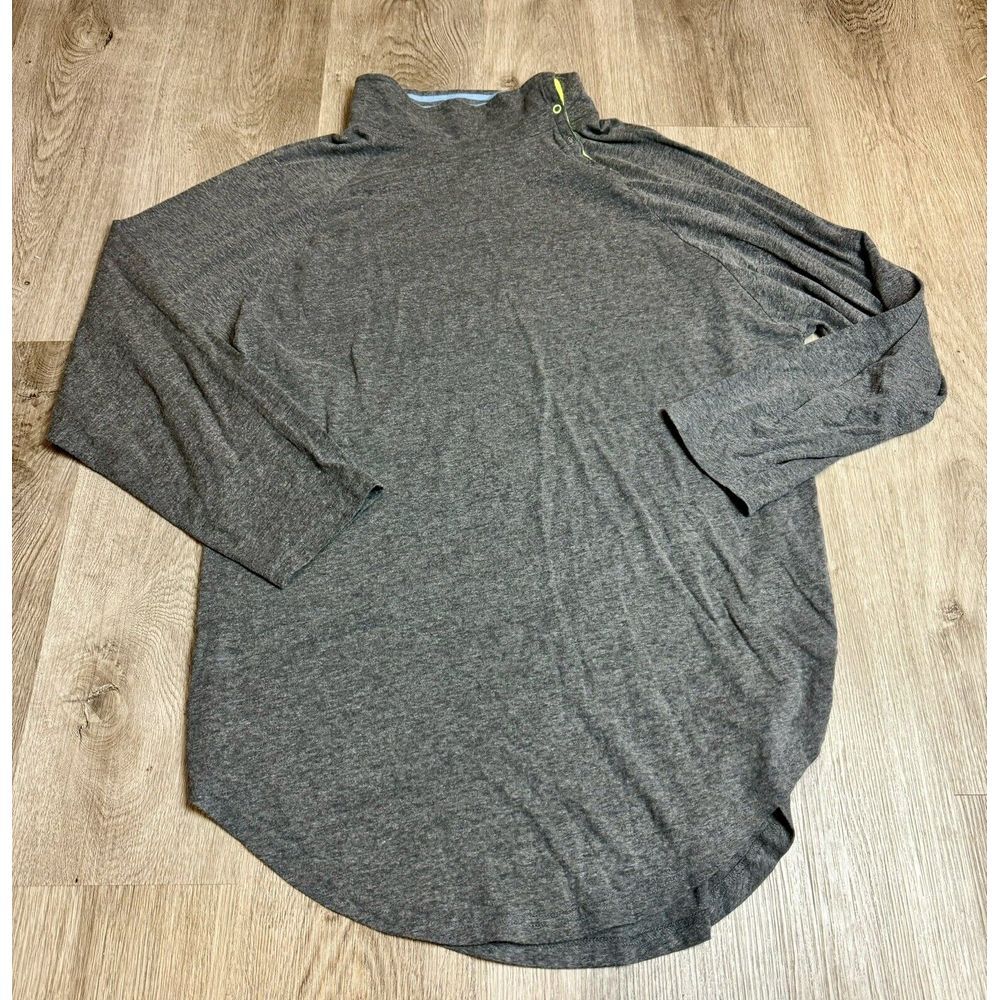 Jason Wu for Eva Air‎ Lounge Top Mens XL Gray Neon Yellow Trim Long Sleeve